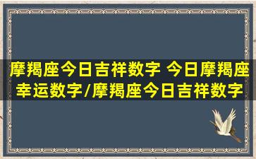 摩羯座今日吉祥数字 今日摩羯座幸运数字/摩羯座今日吉祥数字 今日摩羯座幸运数字-我的网站